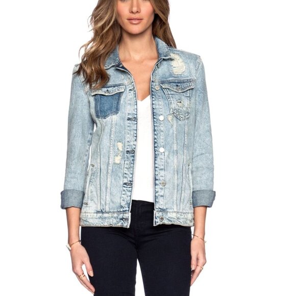 Maison Scotch Elongated Trucker Jacket Size 1/US Small - Picture 1 of 15